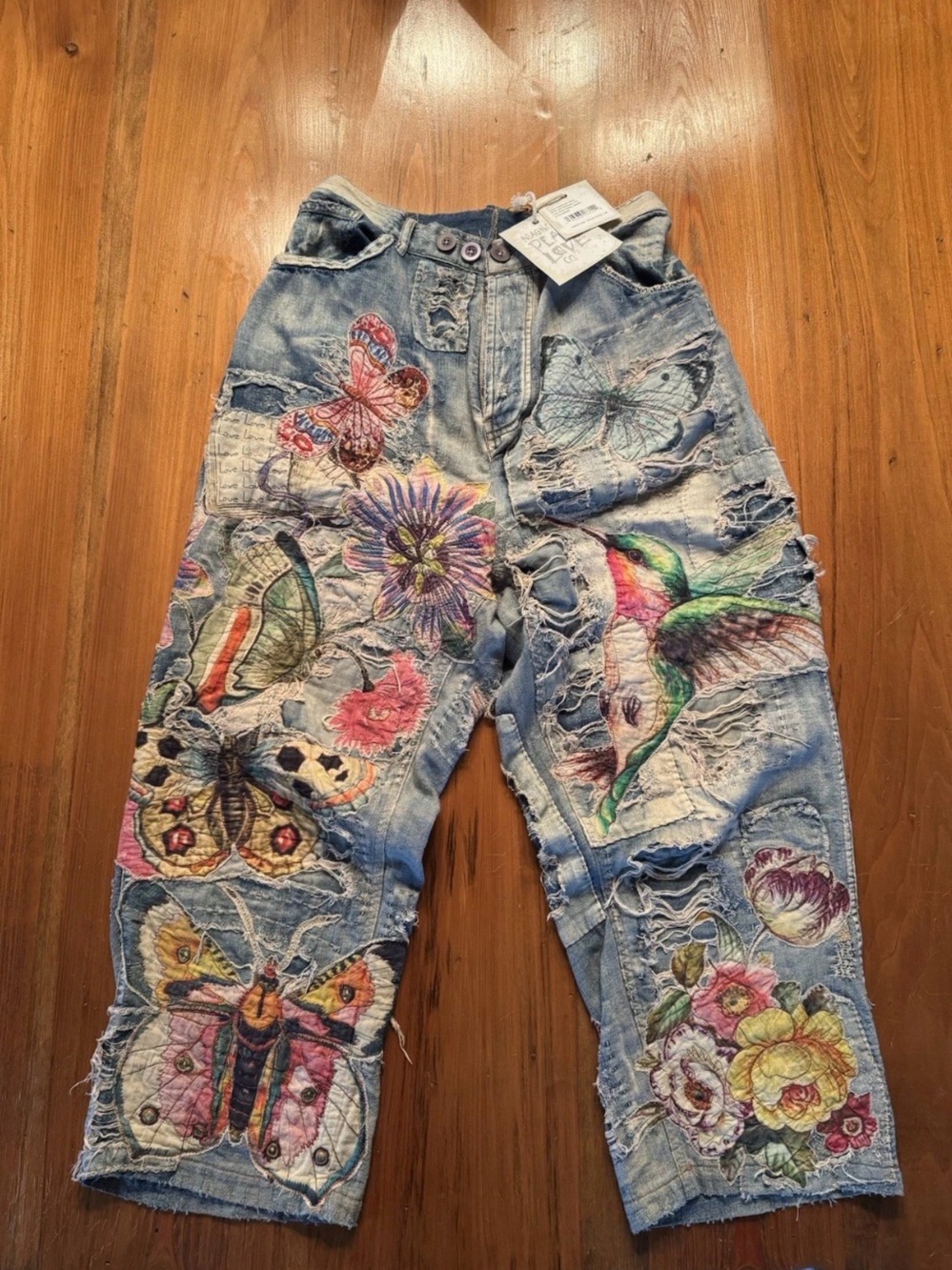 OOAK Magnolia Pearl Love Denims *ALTERED* sz 6-8 STUNNING! Pre-Owned with tags